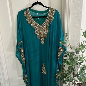 Green fancy kaftan